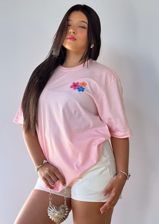 T-shirt long Flowers